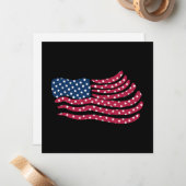 Rood wit en blauw vlagontwerp notitiekaartje (Voorkant / Achterkant in situ)