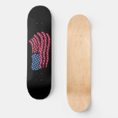 Rood wit en blauw vlagontwerp persoonlijk skateboard (Voorkant)