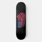 Rood wit en blauw vlagontwerp persoonlijk skateboard (Voorkant)