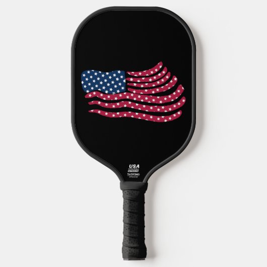 Rood wit en blauw vlagontwerp pickleball paddle (Voorkant)