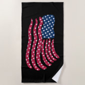 Rood wit en blauw vlagontwerp strandlaken (Voorkant)