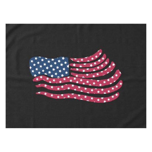 Rood wit en blauw vlagontwerp tafelkleed (Voorkant (Horizontaal))