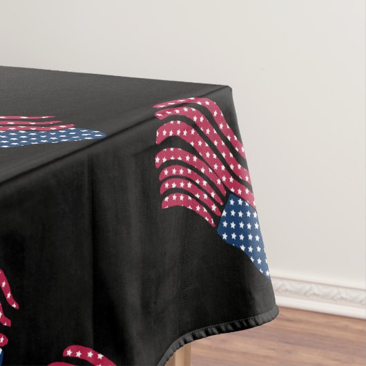 Rood wit en blauw vlagontwerp tafelkleed (Voorbeeld)