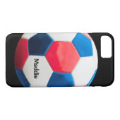 Rood wit en blauw Voetbal Case-Mate iPhone Case (Achterkant (Horizontaal))
