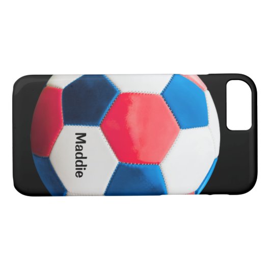 Rood wit en blauw Voetbal Case-Mate iPhone Case (Achterkant (Horizontaal))
