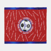 Rood, wit en blauw, Voetbal coach Dank u Fleece Deken (Voorkant (Horizontaal))