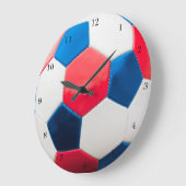 Rood wit en blauw voetbal grote klok (Hoek)