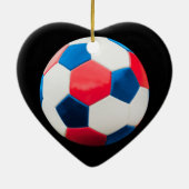 Rood wit en blauw Voetbal Keramisch Ornament (Achterkant)