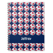 Rood, Wit, en Blauw Voetballen, Naam, Spiral Notitieboek (Voorkant)