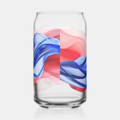 Rood, Wit, en Blauw voetbalteamkleuren Blikvorm Glas (Rechts)