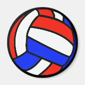 Rood wit en blauw volleybal magneet (Voorkant)