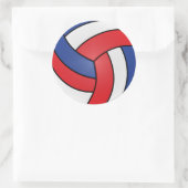 Rood, wit en blauw volleybal ronde sticker (Tas)