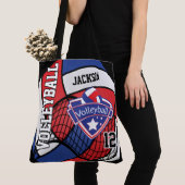 Rood, wit en blauw volleybal tote bag (Dichtbij)