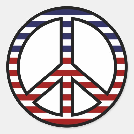 Rood Wit en Blauw Vredesbord Stickers (Voorkant)