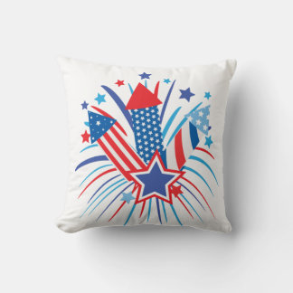 Rood, wit en blauw vuurwerk, 4 juli kussen