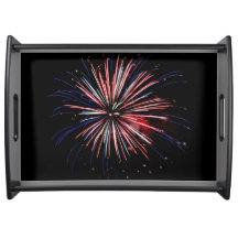 Rood, wit en blauw vuurwerk
