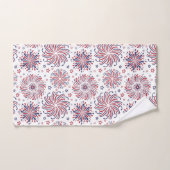 Rood wit en blauw vuurwerk en sterren bad handdoek (Handdoek)