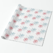 Rood wit en blauw vuurwerk op 4 juli Gift Wrap Cadeaupapier (Uitgerold)