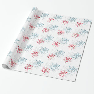 Rood wit en blauw vuurwerk op 4 juli Gift Wrap Cadeaupapier