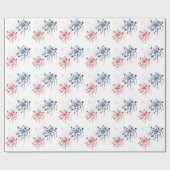 Rood wit en blauw vuurwerk op 4 juli Gift Wrap Cadeaupapier (Vlak)