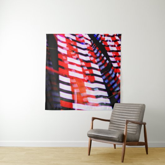 Rood wit en blauw wandkleed (In situ)