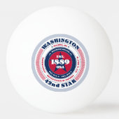 Rood, wit en blauw Washington Circle Pingpongbal (Voorkant)