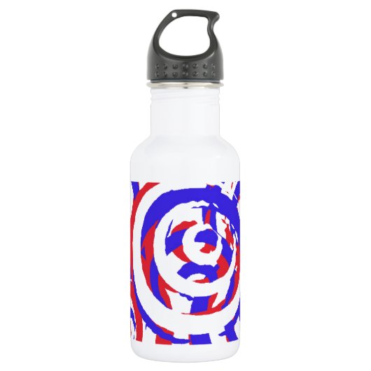 Rood wit en blauw waterfles (Voorkant)