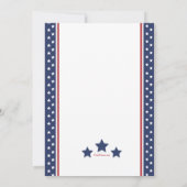 Rood Wit en Blauw Welkom Thuis Uitnodiging (Achterkant)