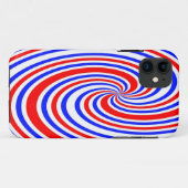 Rood wit en blauw werveling Case-Mate iPhone case (Achterkant (horizontaal))