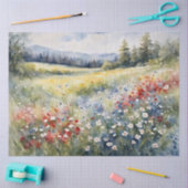 Rood wit en blauw Wildflower Decoupage Tissuepapier (Craft)