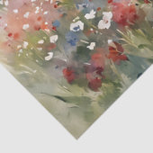 Rood wit en blauw Wildflower Decoupage Tissuepapier (Detail)