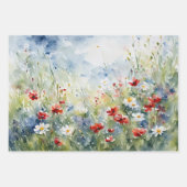Rood wit en blauw Wildflowers Variety Pack Inpakpapier Vel (Voorkant 2)