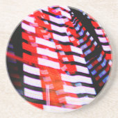 Rood wit en blauw zandsteen onderzetter (Voorkant)