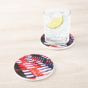 Rood wit en blauw zandsteen onderzetter