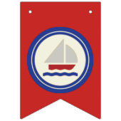 Rood, wit en blauw zanenbanner vlaggetjes (Tweede vlag)