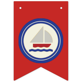 Rood, wit en blauw zanenbanner vlaggetjes