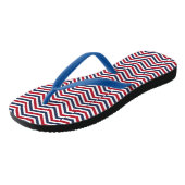 Rood Wit en Blauw Zig-Zag Ontwerp Teenslippers (Schuin)