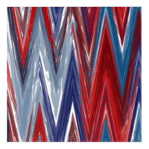 Rood wit en blauw zigzag