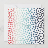 Rood Wit En Blauw Zwarte Kat Pootjes Grappige Kat  Kaart (Achterkant)