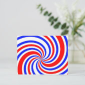 Rood, wit en blauw zwijn briefkaart (Staand voorkant)