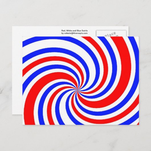 Rood, wit en blauw zwijn briefkaart (Voorkant / Achterkant)