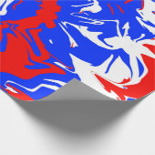 Rood, wit en blauw zwijn cadeaupapier (Hoek)