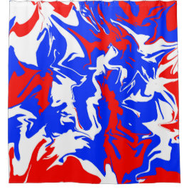 Rood, wit en blauw zwijn douchegordijn