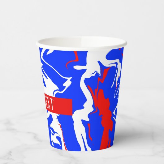 Rood, wit en blauw zwijn papieren bekers (Links)