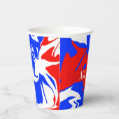 Rood, wit en blauw zwijn papieren bekers (Rechts)