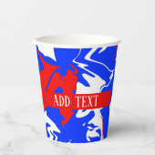 Rood, wit en blauw zwijn papieren bekers (Voorkant)