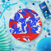 Rood, wit en blauw zwijn papieren bordje (Feest)