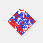 Rood, wit en blauw zwijn servet (Hoek)