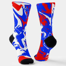Rood, wit en blauw zwijn sokken