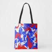 Rood, wit en blauw zwijn tote bag (Voorkant)